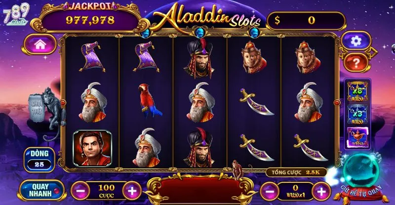 Mở khóa bí mật chiến thắng trong Aladdin Slots 789club